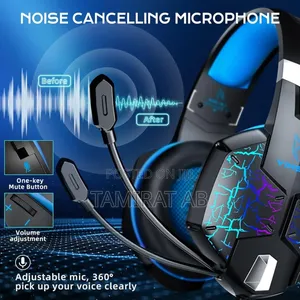 Yinsan Tm-5 RGB Wired Over-Ear Gaming Headset With Mic (Ps4, Xbox, Pc)