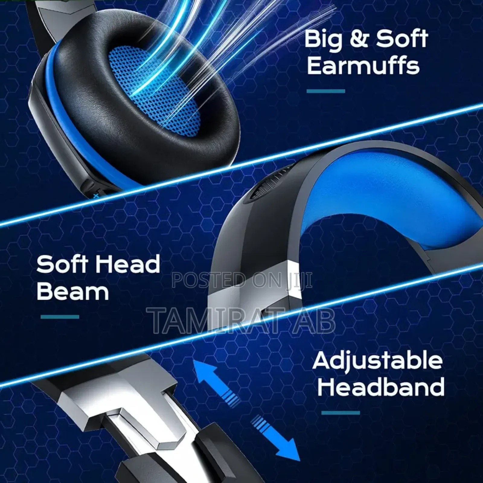 Yinsan Tm-5 RGB Wired Over-Ear Gaming Headset With Mic (Ps4, Xbox, Pc)