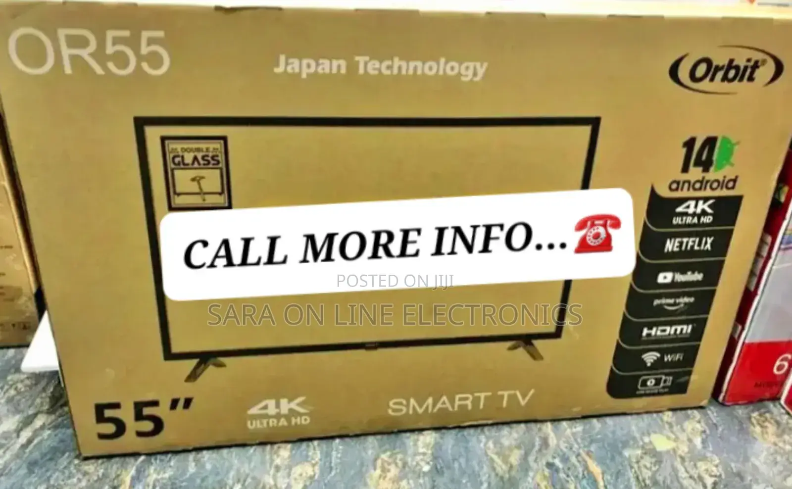 Orbit 55" Uhd Tv New 2025 Model Free Delivery