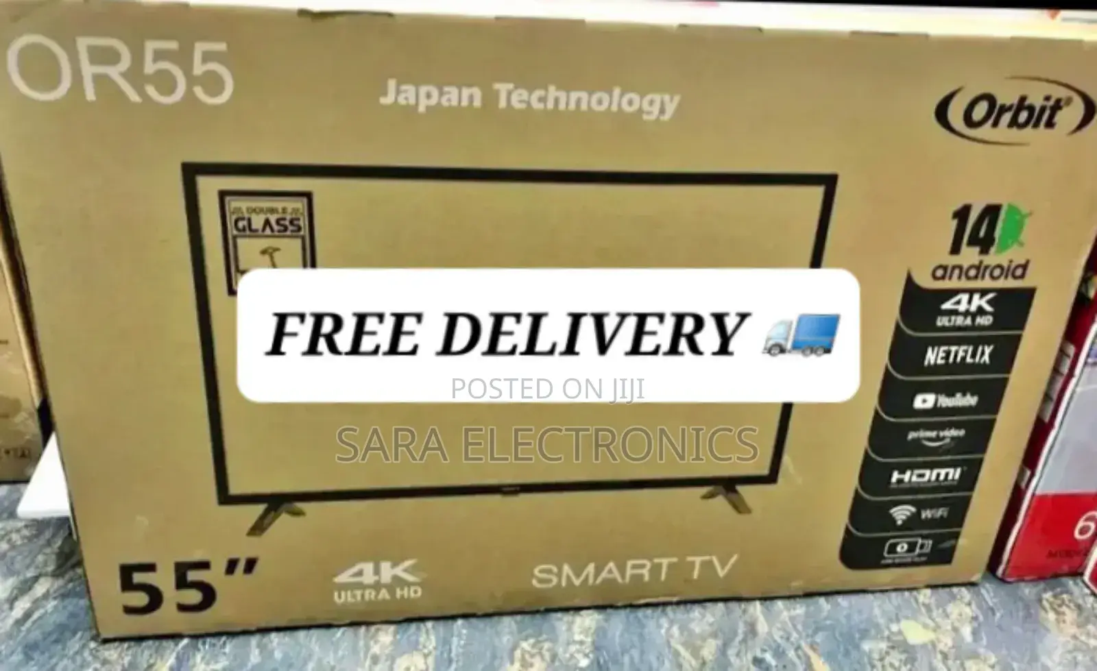 Orbit 55" Uhd Tv New 2025 Model Free Delivery