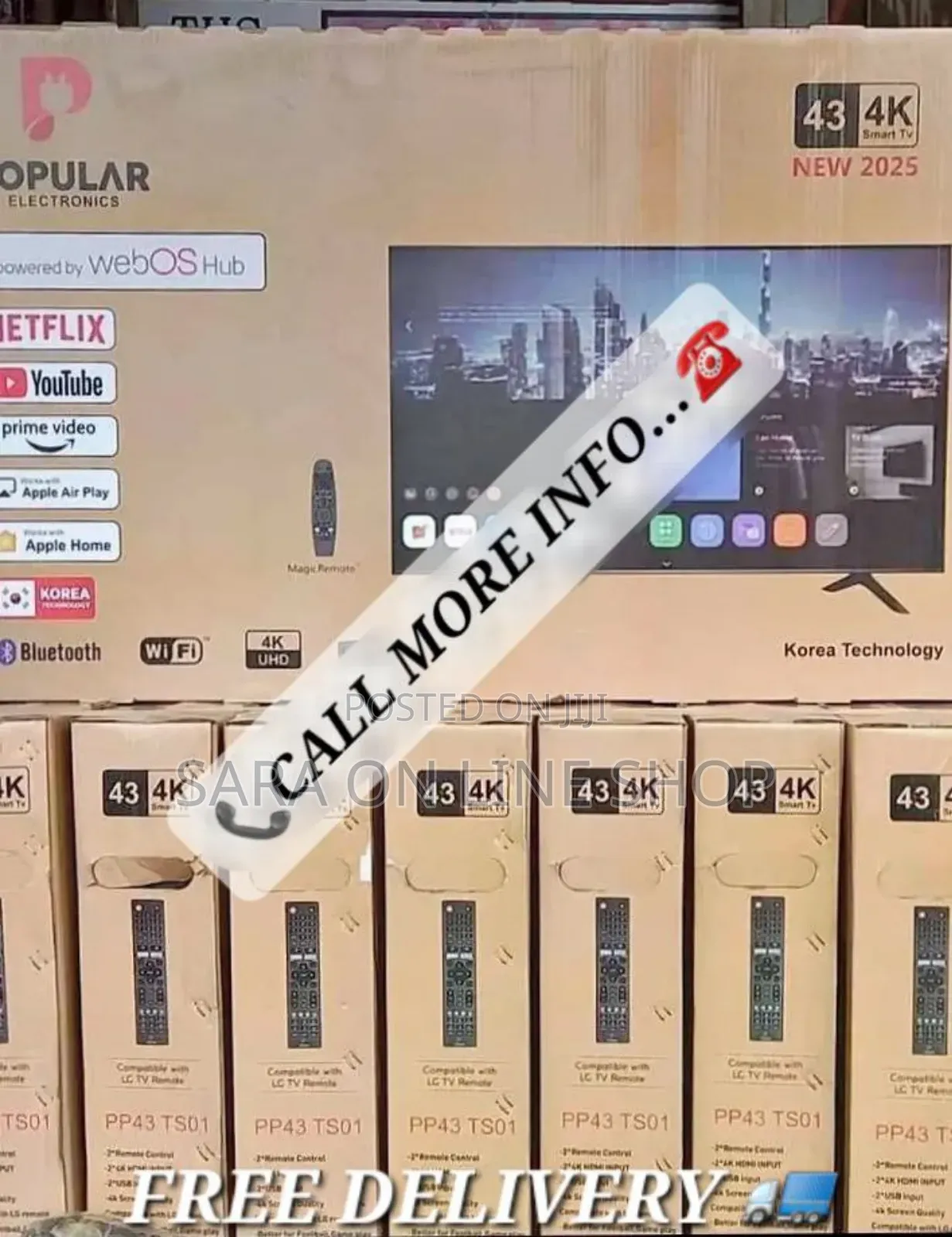 ☆Popular 43" Webos Hub Tv ☆New 2025 Korea 5yeara Warranty