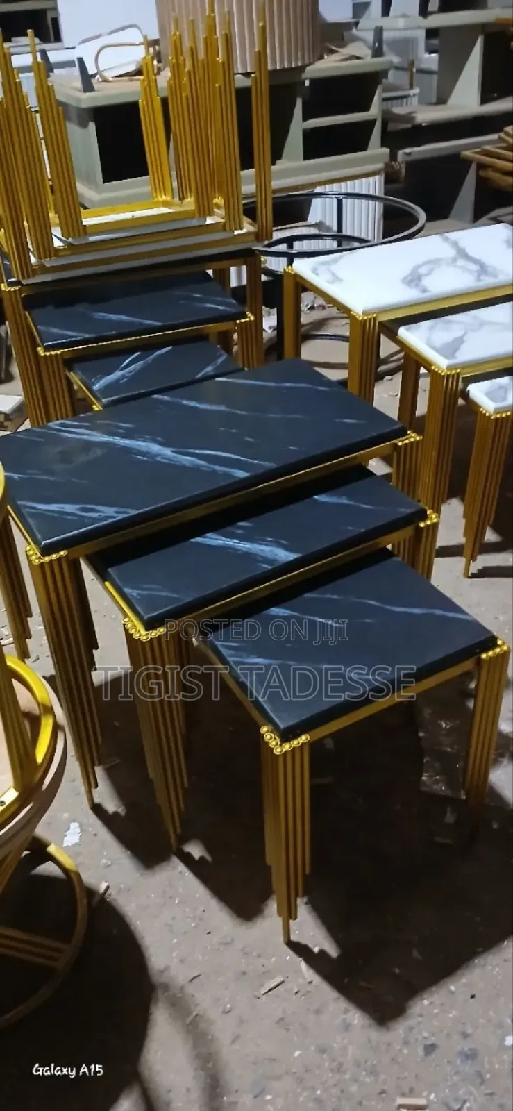 Coffee Table 3pcs Laminated Top With Metal Leg Quality Product