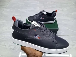 Photo - Lacoste Leather Black Sneakers Shoes