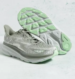 Hoka Light Grey White Sole Hiking