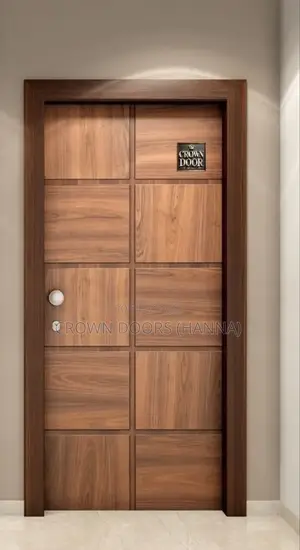 Photo - Crown Door Made of Natural Stone Wood Fiber.For Internal Main Gates