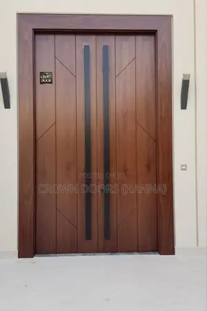 Crown Door Made of Natural Stone Wood Fiber.For Internal Main Gates
