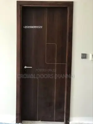 Crown Door Made of Natural Stone Wood Fiber.For Internal Main Gates