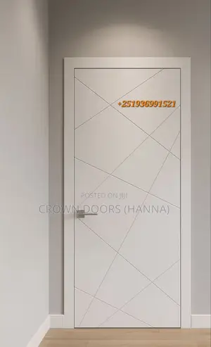 Crown Door Made of Natural Stone Wood Fiber.For Internal Main Gates