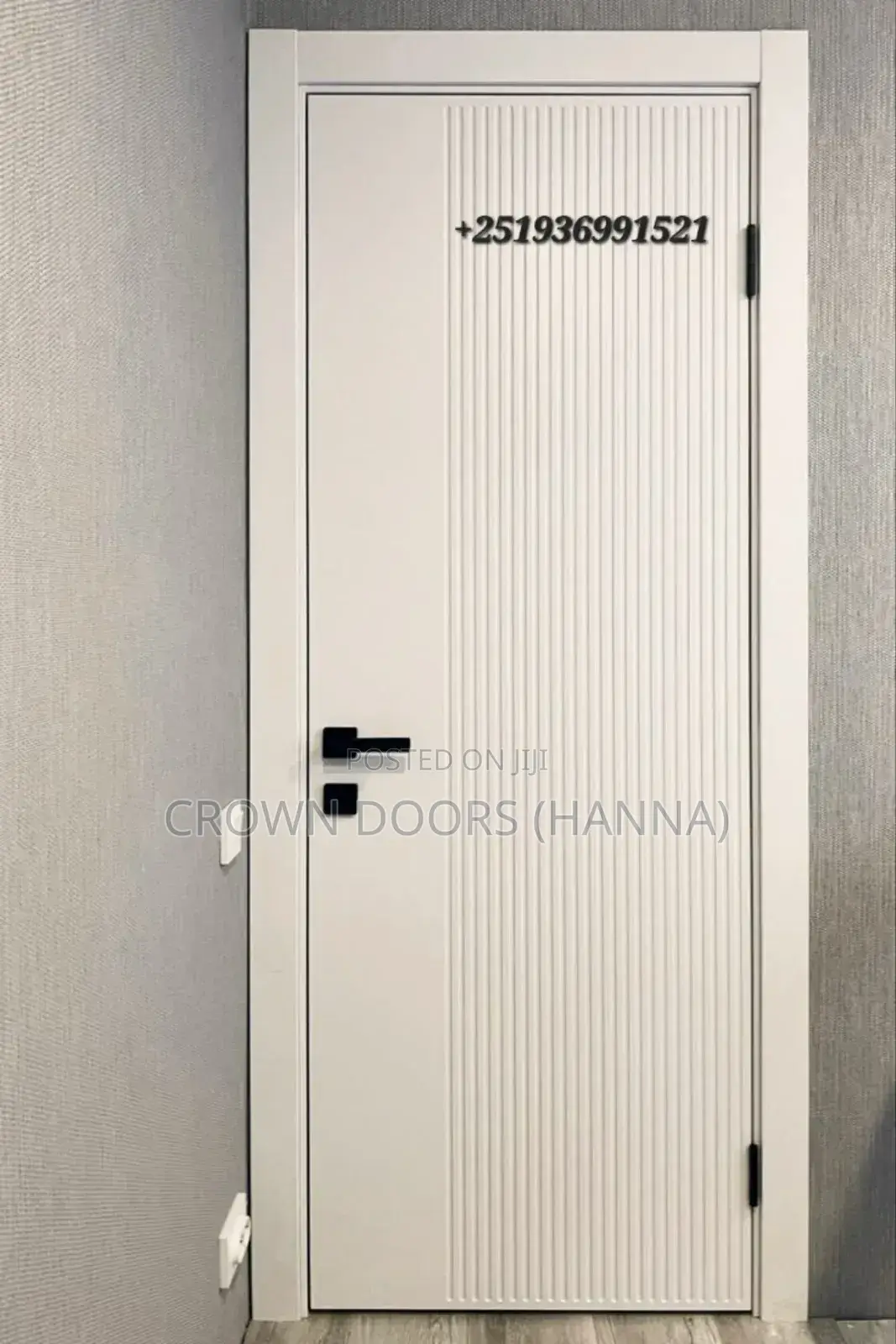 Crown Door Made of Natural Stone Wood Fiber.For Internal Main Gates