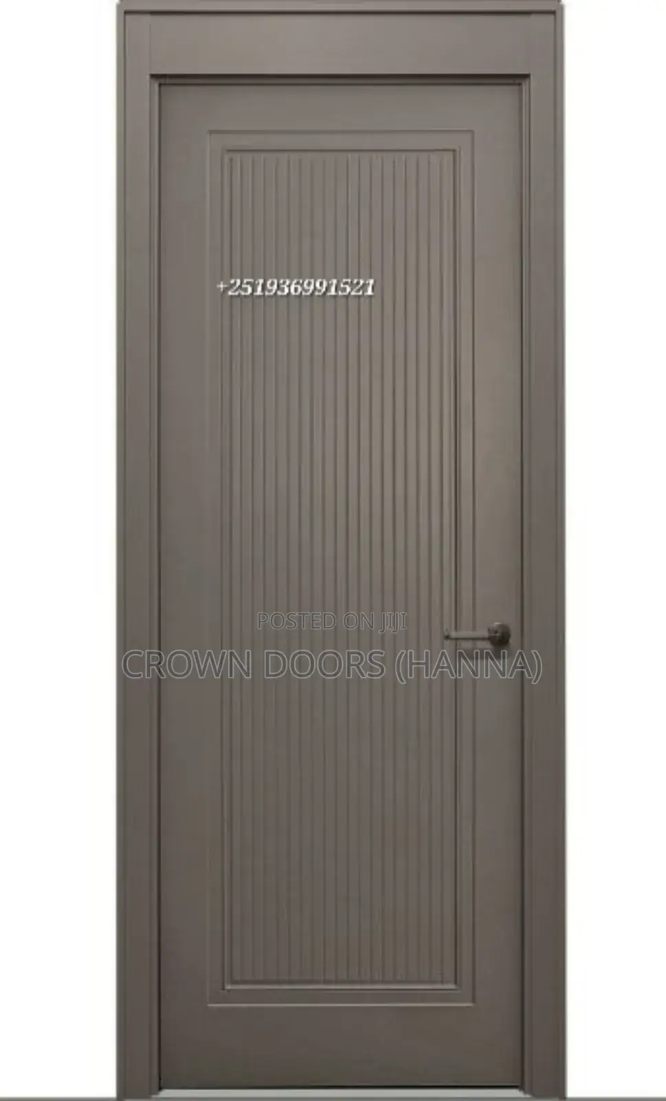 Crown Door Made of Natural Stone Wood Fiber.For Internal Main Gates