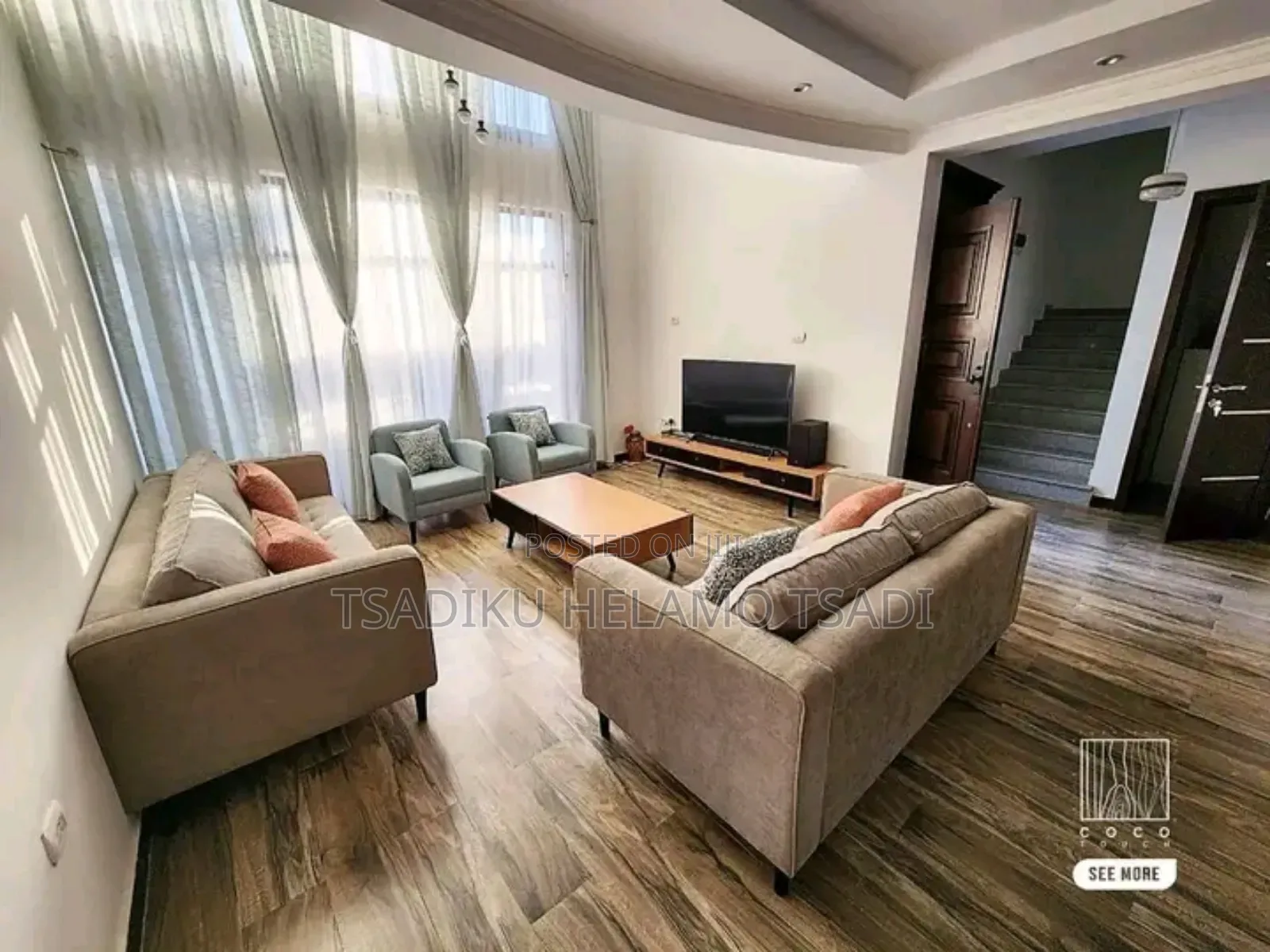 Furnished 5bdrm Townhouse/Terrace in G+2, Bole for sale