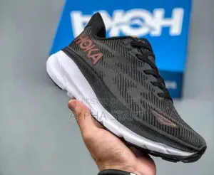 Photo - Hoka Clifton 9 'Black/White Colorways' Men's Running Shoes