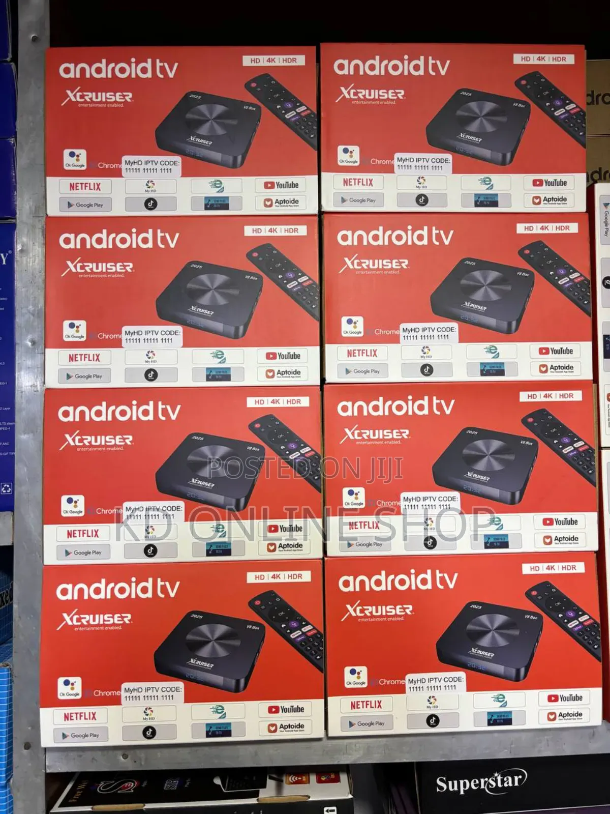 Xcruiser V8 Ai Box Android Tv Box (Tv Smart ማድረጊያ)