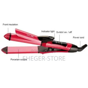 Photo - Orginal Nova 2 in 1 Hair Beauty Set (የፀጉር መተኮሻ እና ከርል መስሪያ)