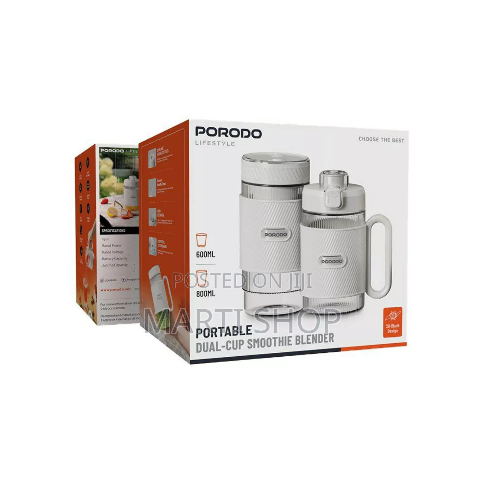 Porodo Dual-cup Smoothie Blender
