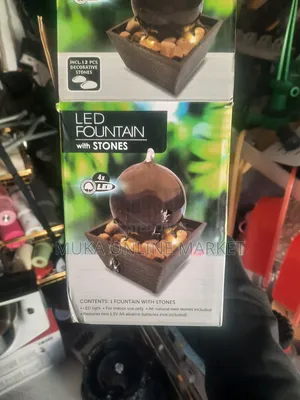 Led Water Fountain With Ocean Stone and Light