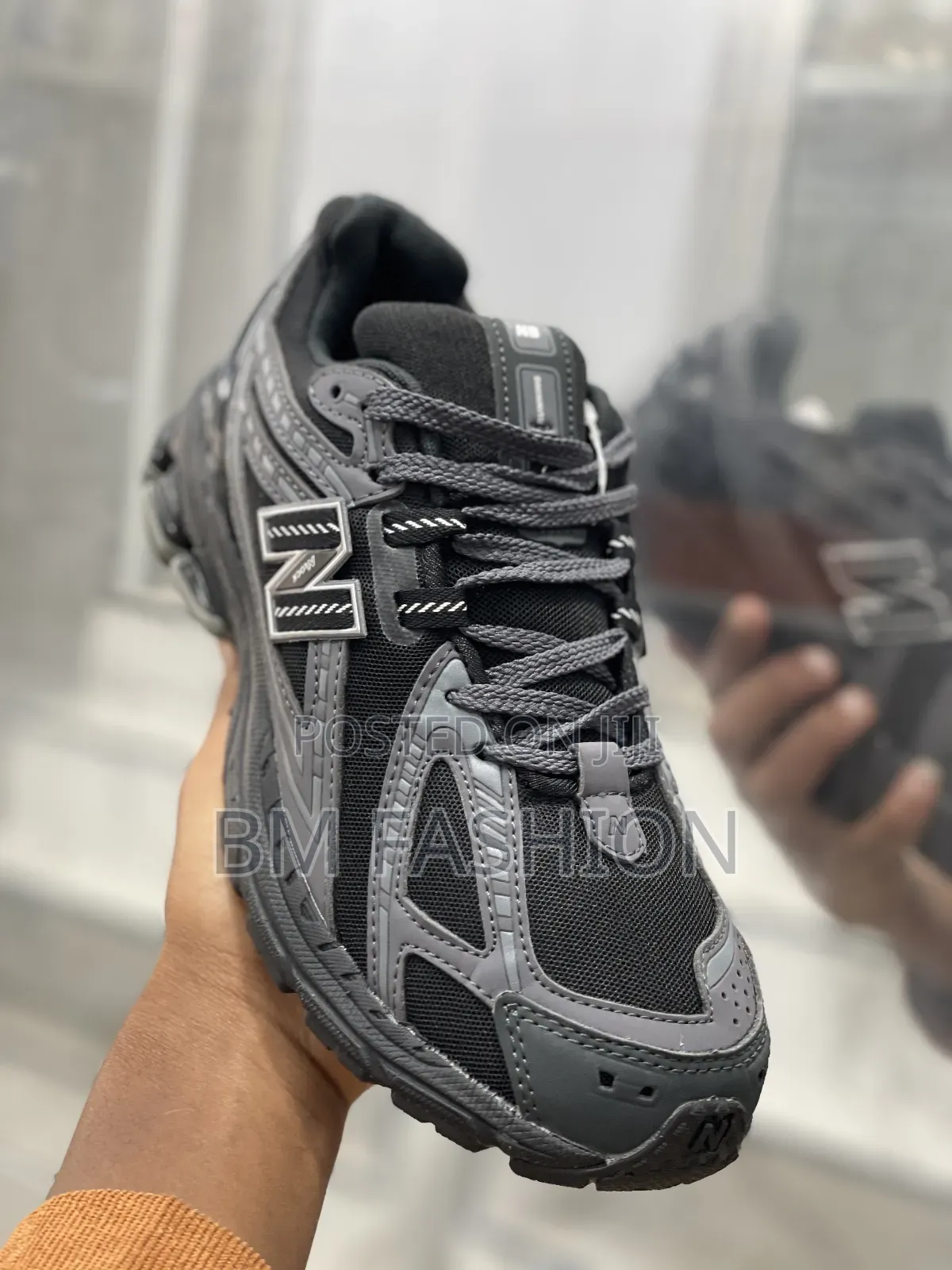 Black New Balance Mesh Synthetic Sneakers