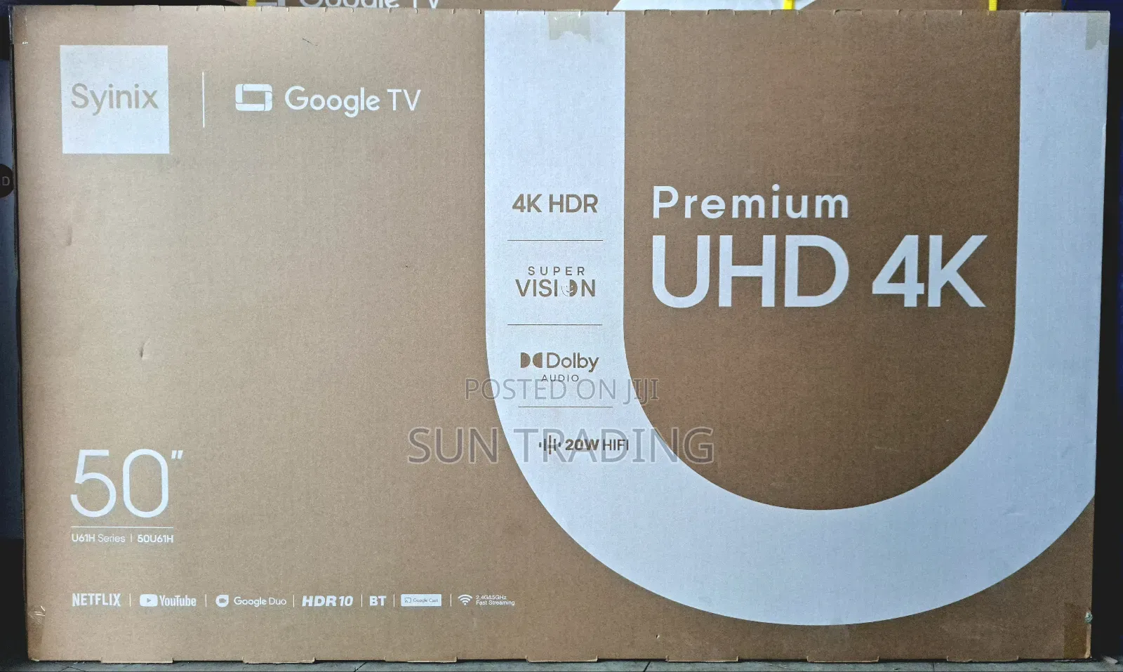 Syinix 50" Uhd Smart Frameless Television | Google Os