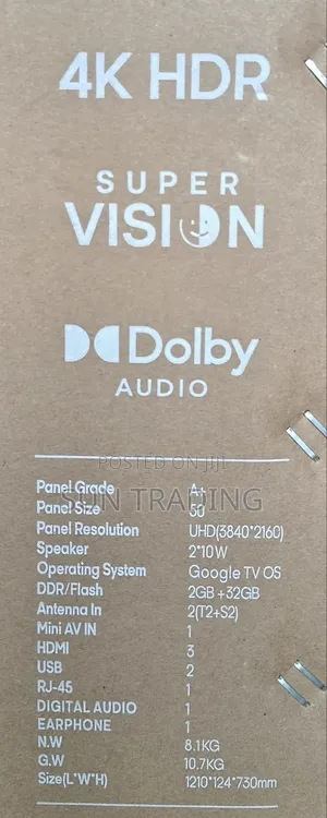 Syinix 50" Uhd Smart Frameless Television | Google Os