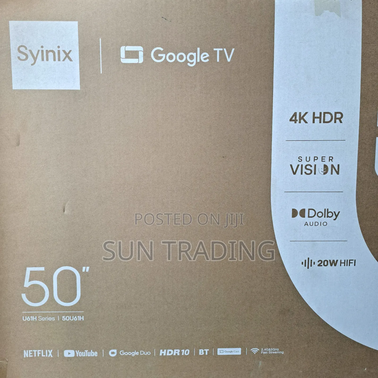 Syinix 50" Uhd Smart Frameless Television | Google Os