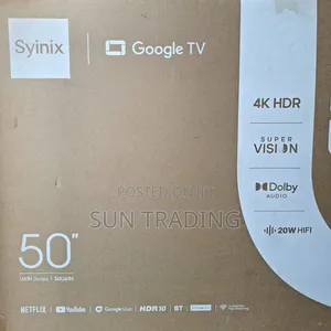 Syinix 50" Uhd Smart Frameless Television | Google Os