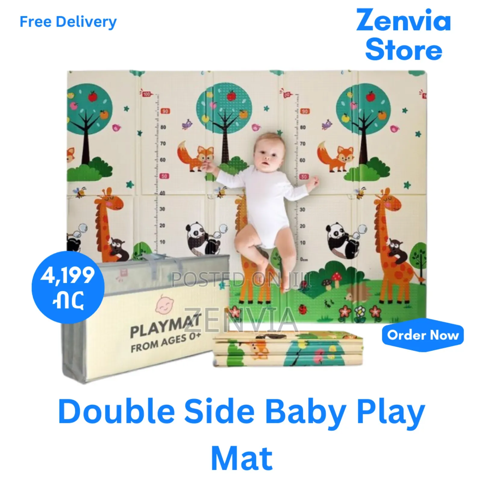 Double-Sided Baby Play Mat