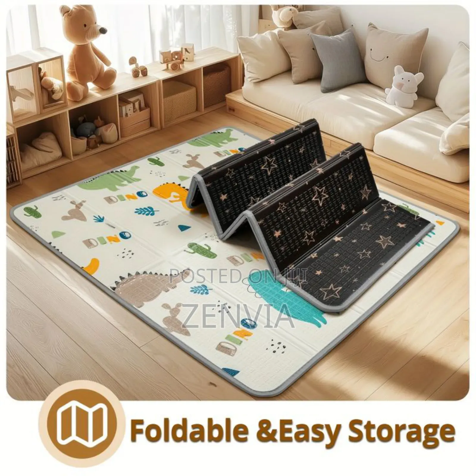 Double-Sided Baby Play Mat
