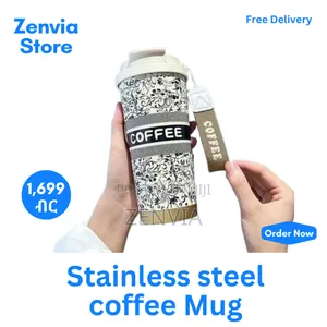 Photo - Stainless-Steel Coffee Mug With Straw
