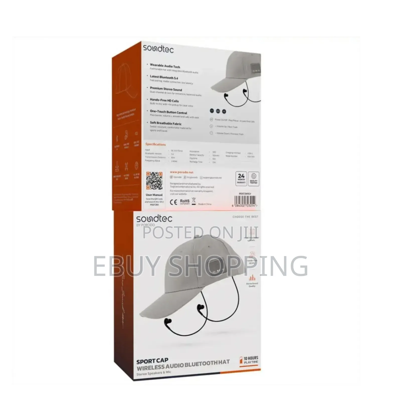 Soundtec Bluetooth Sport Cap by Porodo – Hear the Difference