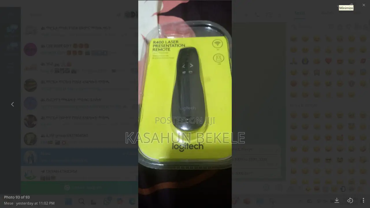 Logitech R400 Wireless Presenter Red Laser Pointer 15m Range Remote