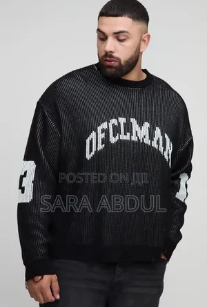 Boohooman Brand Plus Size Jersey Style Jumper