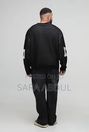 Boohooman Brand Plus Size Jersey Style Jumper