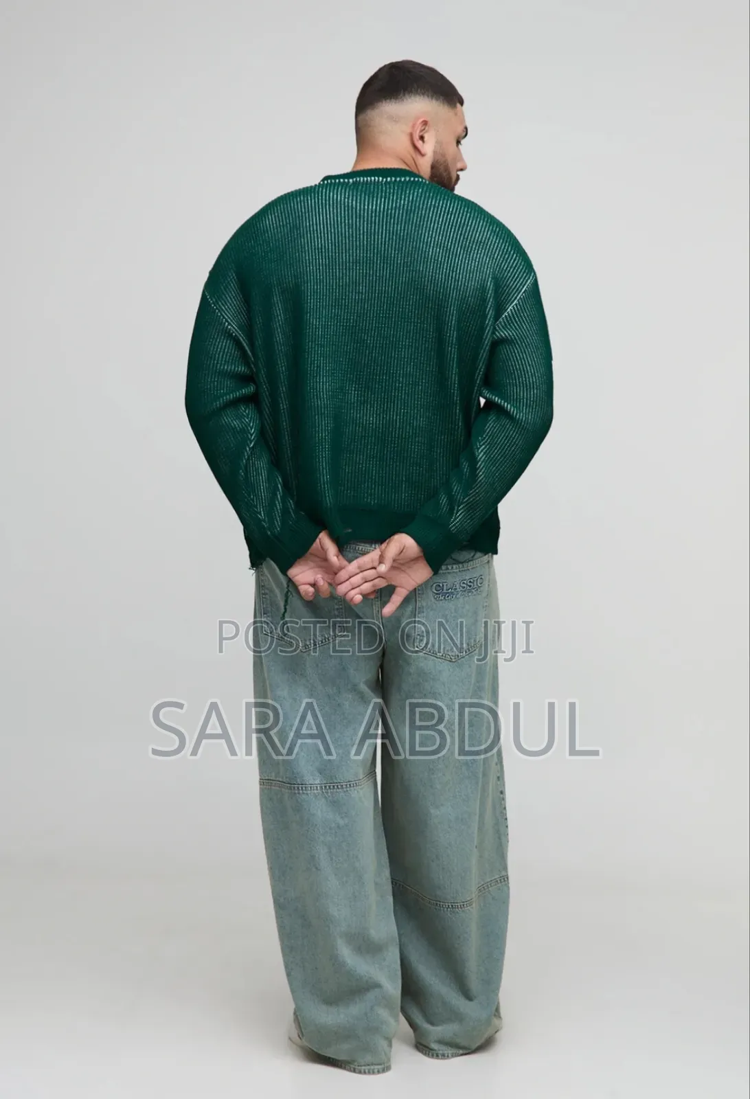 Boohooman Brand Plus Size Jersey Style Jumper