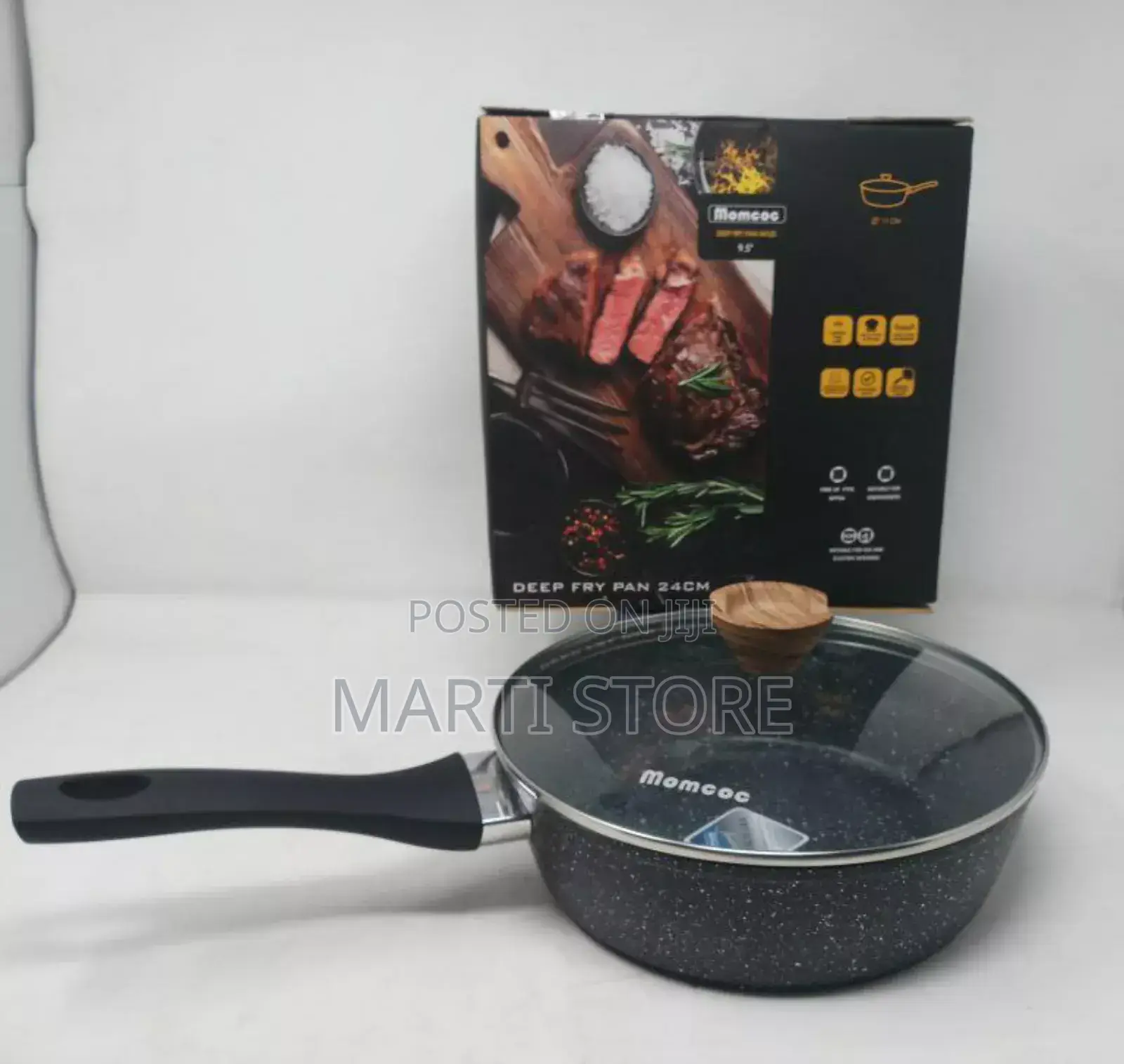 Momcoc ባለ ክዳን መጥበሻ