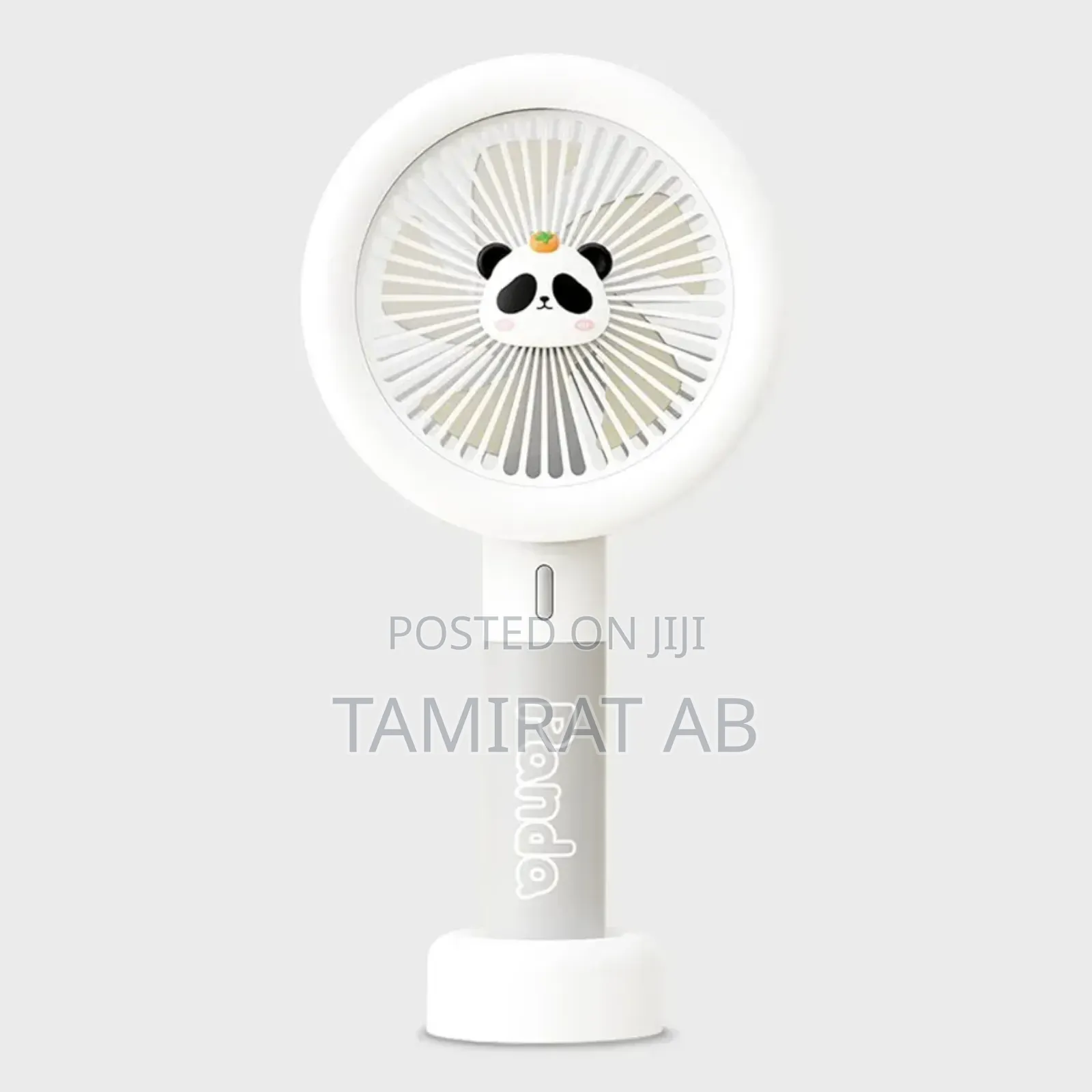 Mini Cartoon Handheld Desktop Fan 3speed Levels Bright White Light