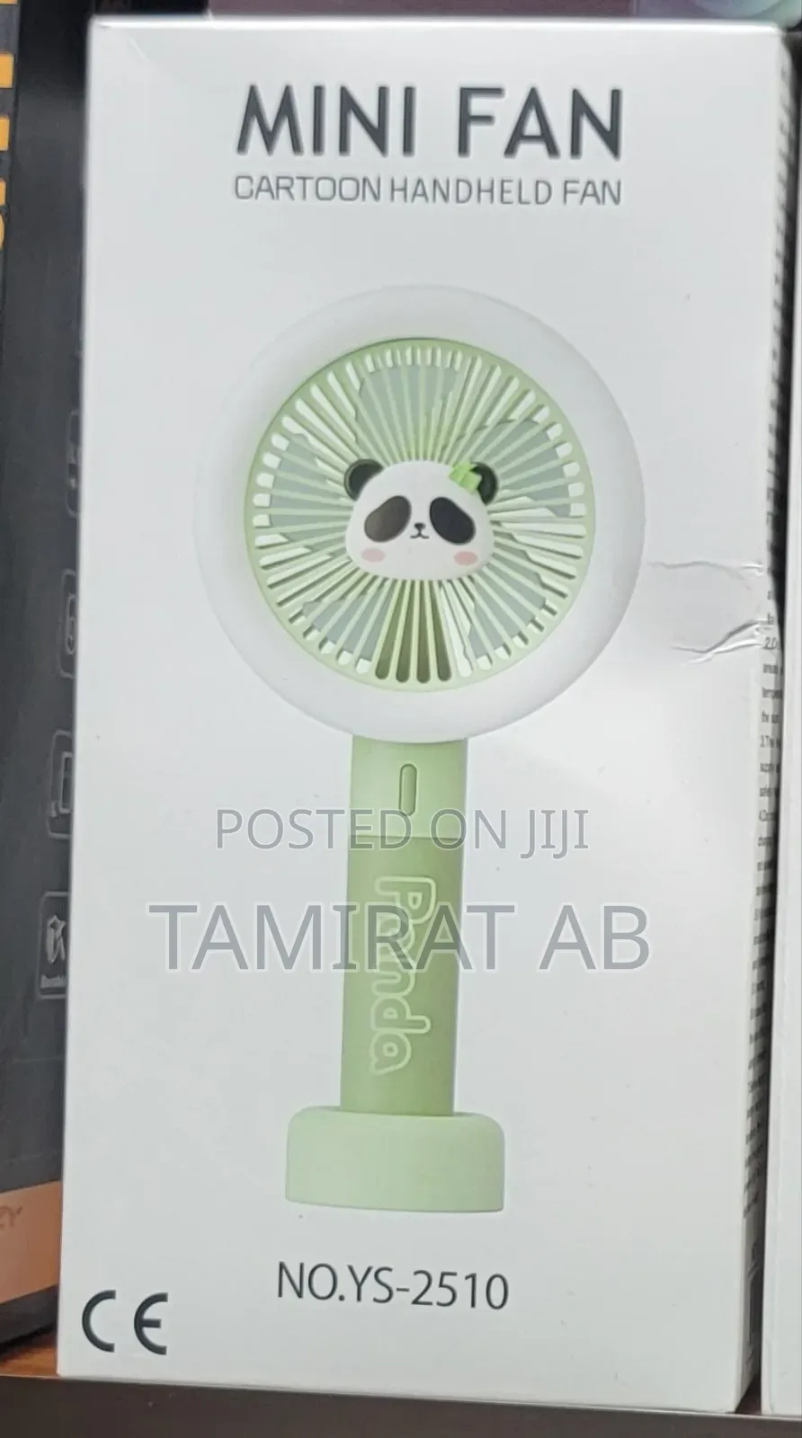 Mini Cartoon Handheld Desktop Fan 3speed Levels Bright White Light