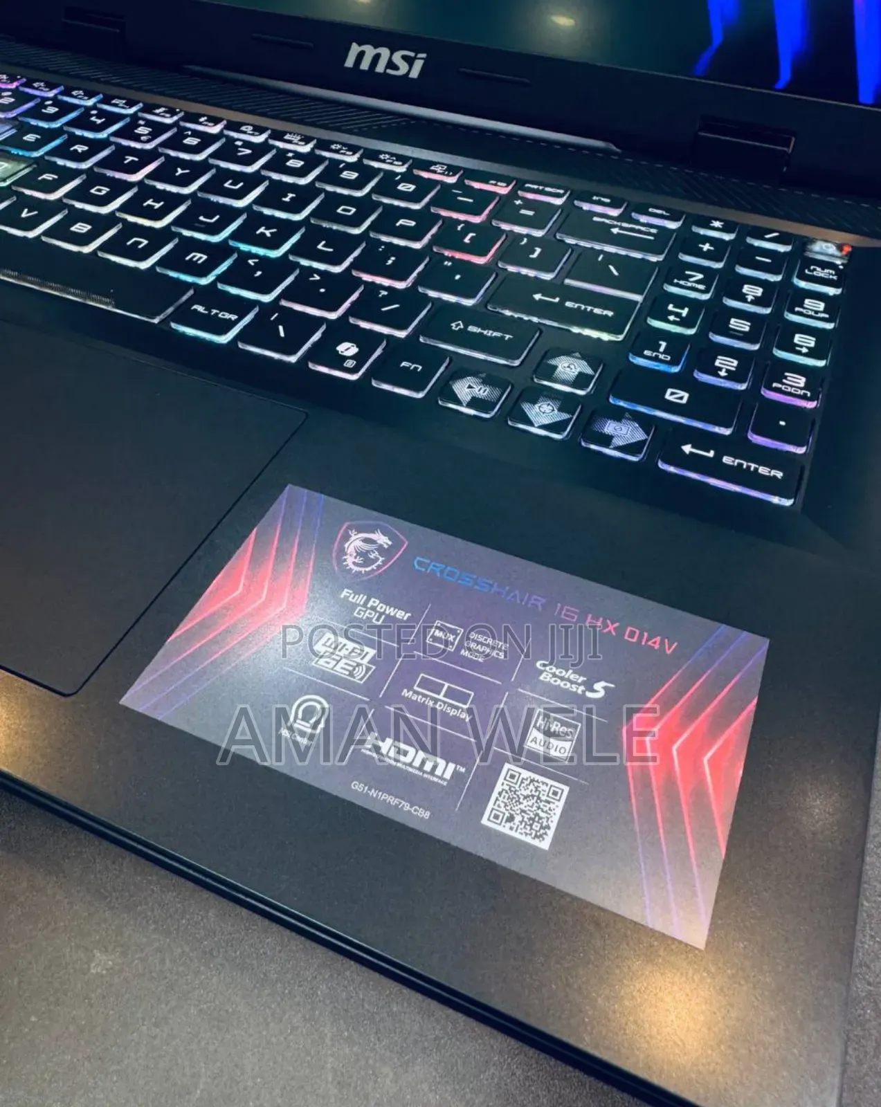 New Laptop MSI GF63 16GB Intel Core I7 SSD 1T