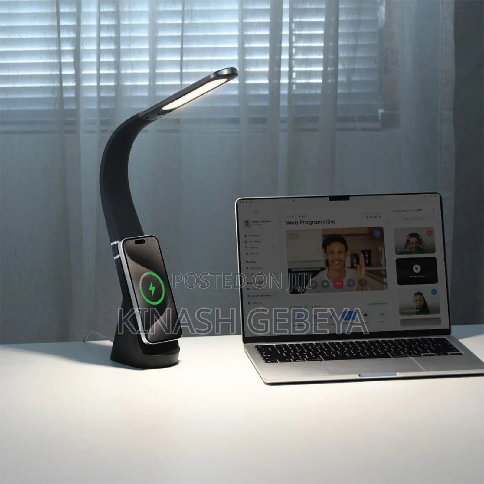2in1 Green Lion Led Desk Lamp With Charger