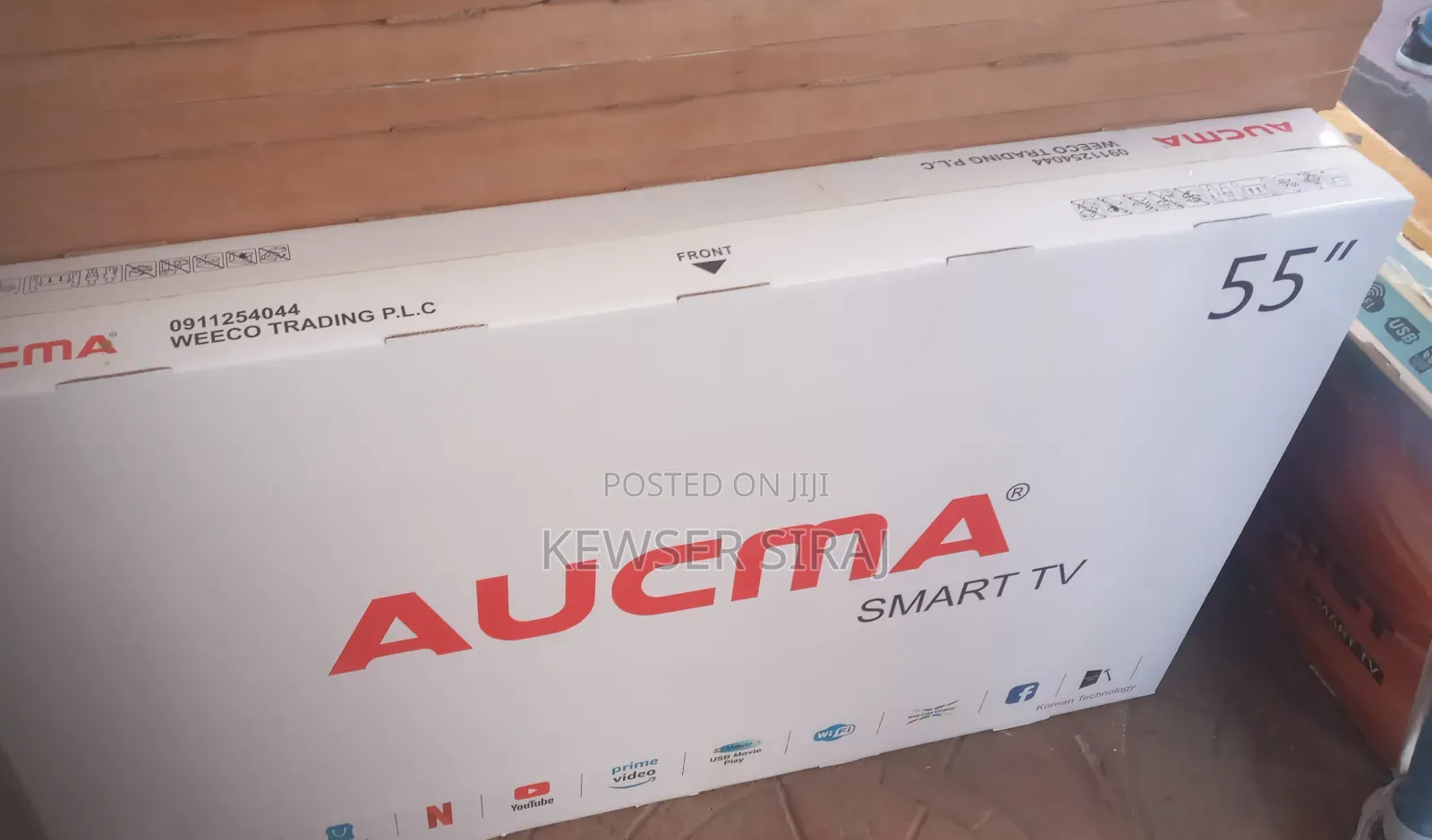 አኩማ ቲቪ 55inch Smart Android 5.Years Warranty Free Delivery