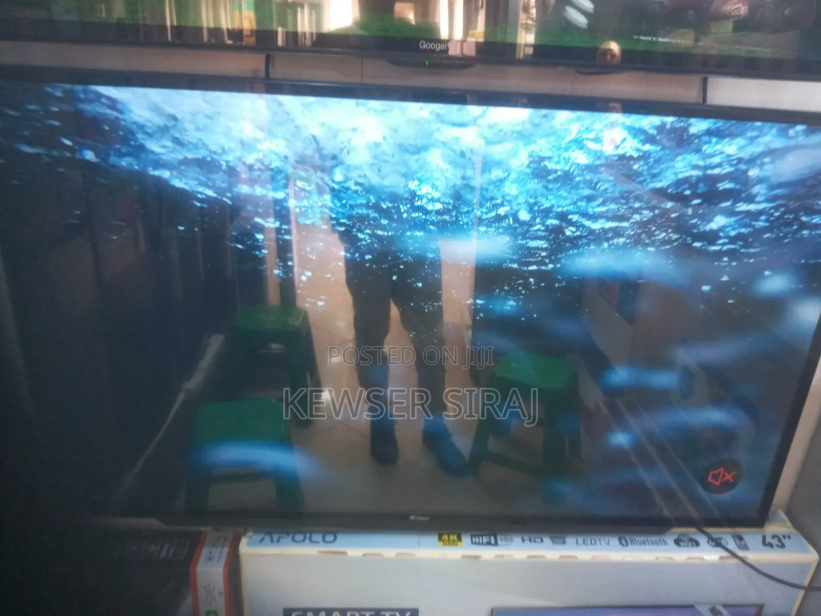 Vellum Tv 55inch Smart Double Glass 4.Years Warranty