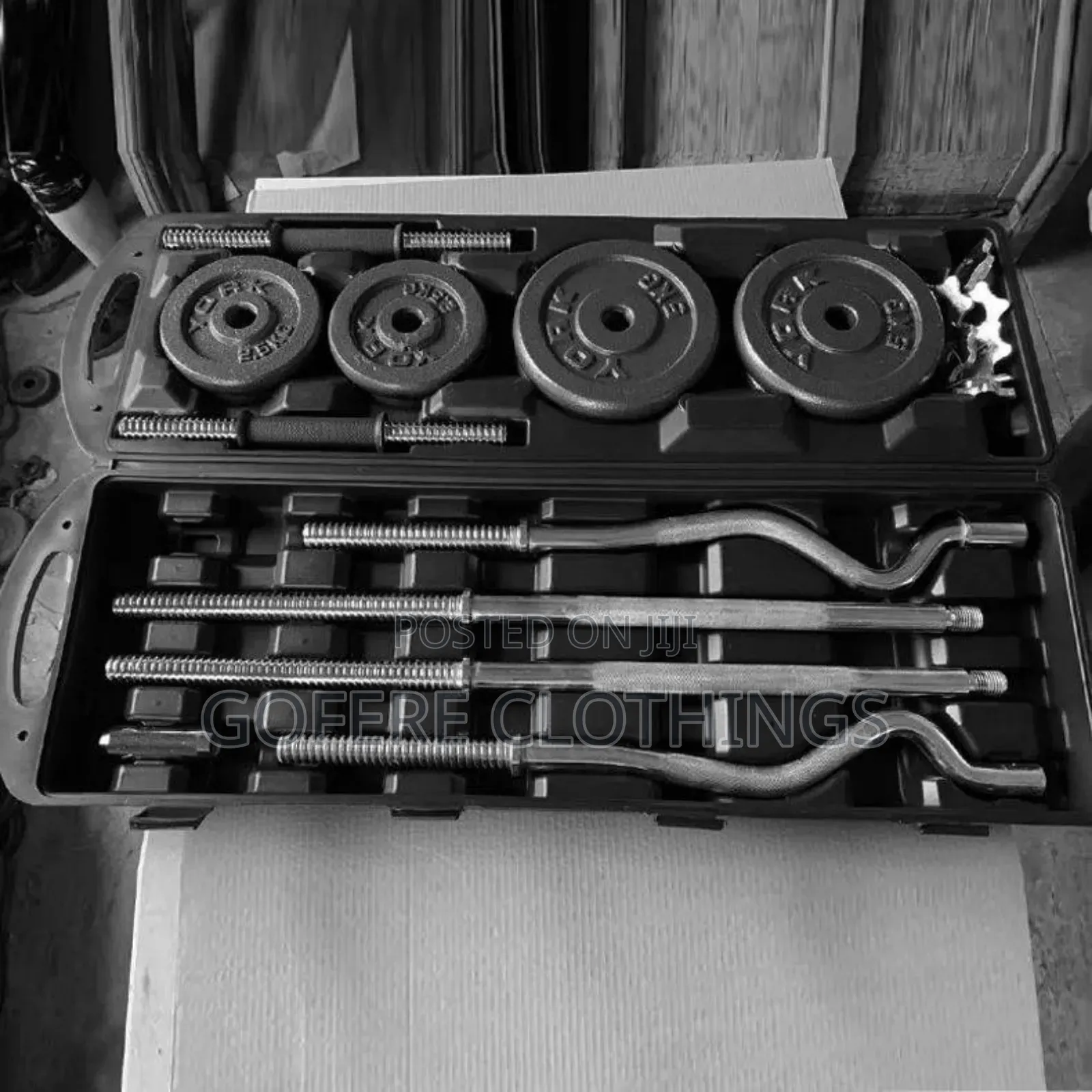 Adjustable Dumbbell Barbell Set With Case