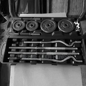 Photo - Adjustable Dumbbell Barbell Set With Case