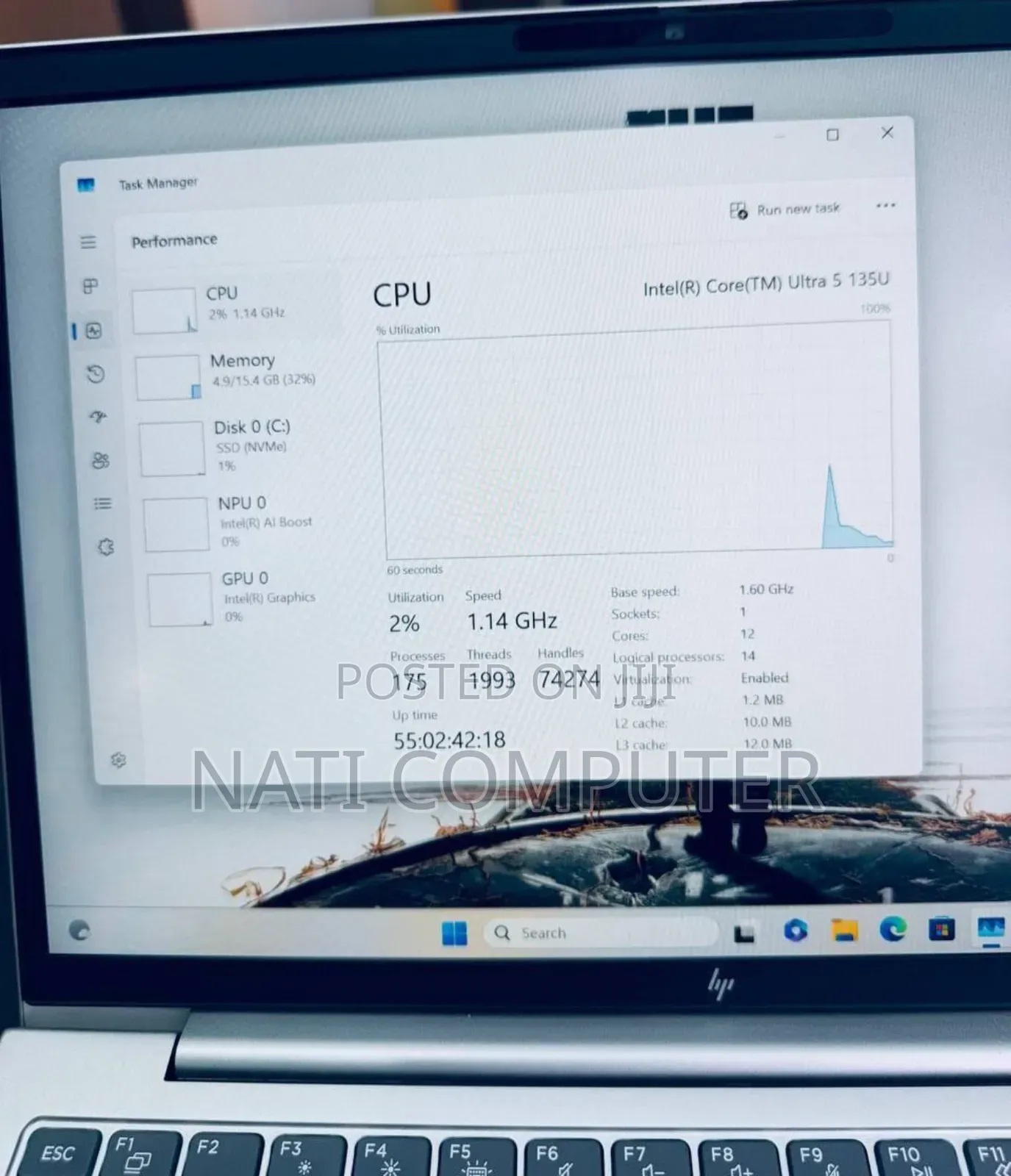 New Laptop HP 16GB Intel Core Ultra 5 SSD 512GB