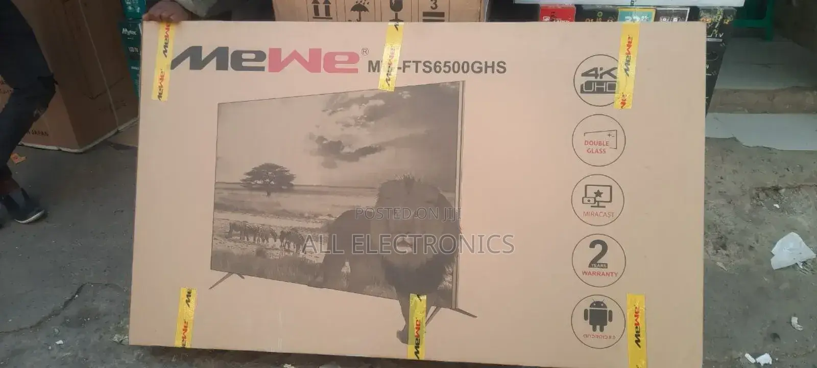Mewe 65"Inch Double Glass Smart TV