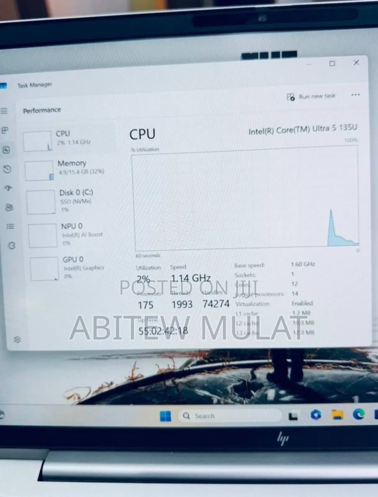 New Laptop HP EliteBook 640 G11 16GB Intel Core Ultra 5 SSD 512GB