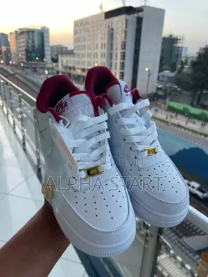 Nike Air Force High Master Quality Full White Red for Mans