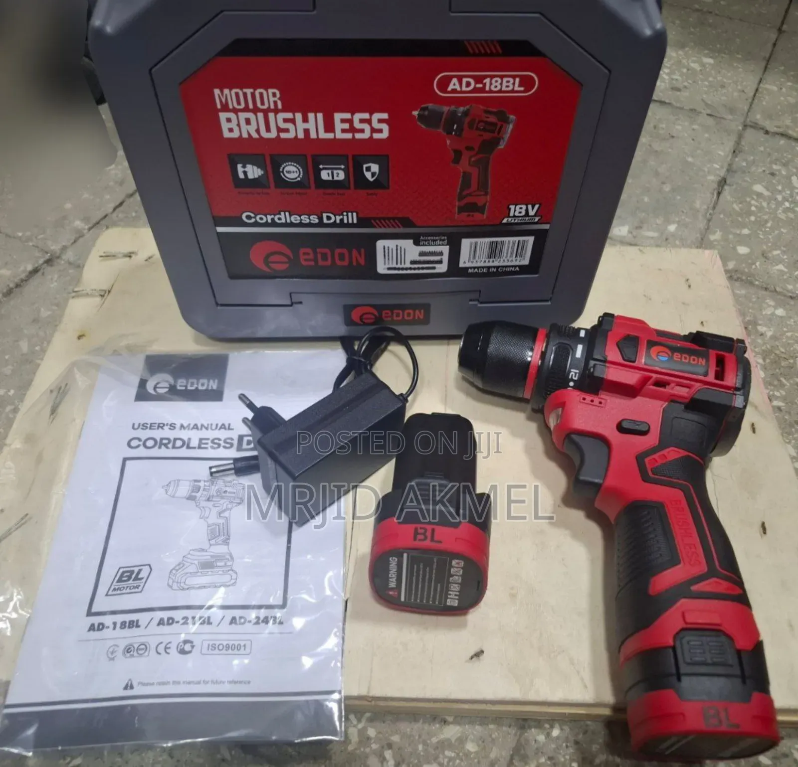 Edon Motor Brushless Cordless Drill 18v New Style