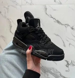 Photo - Air #Jordan 4 #Retro "Black Cat" #High Unisex Shoes