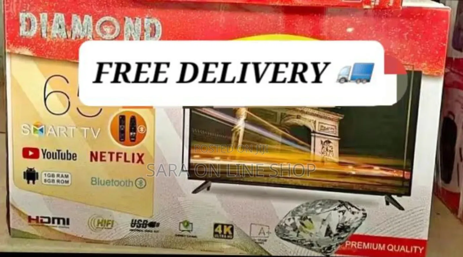 Diamond 65" Inch Smart Uhd Tv *New Model *Free Delivery