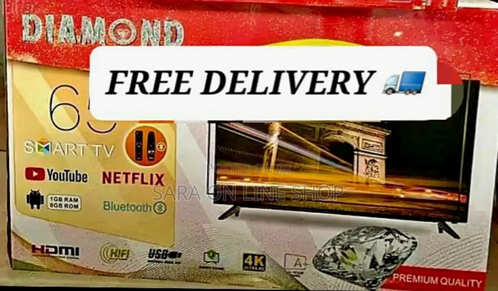 Diamond 65" Inch Smart Uhd Tv *New Model *Free Delivery